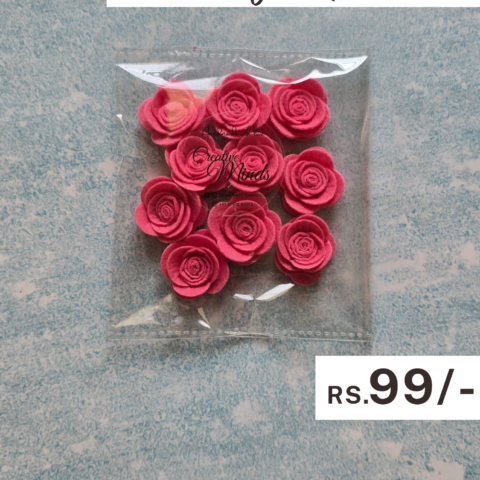 Felt flowers - Hot Pink